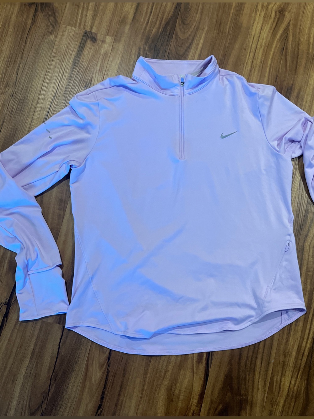 Nike Swift Dri-FIT Half Zip Running Top Women's L Lilac Purple Reflective
